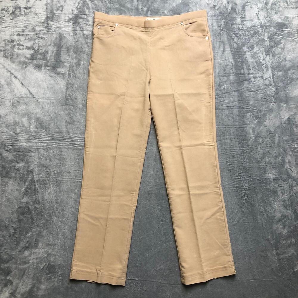 Pierre‎ Marie Women's Stretch Dress Pants Straight Sz 2XL Beige
